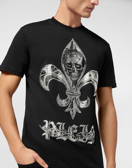 Philipp Plein T-Shirt mit Rundhalsausschnitt Ss Chrome - Schwarz - Image 5
