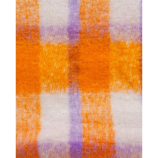 Woven Scarf Gingham Check Orange - Image 2