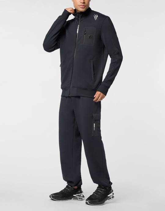 Plein Sport Joggingjacke mit Scratch-Print - Schwarz - Image 5