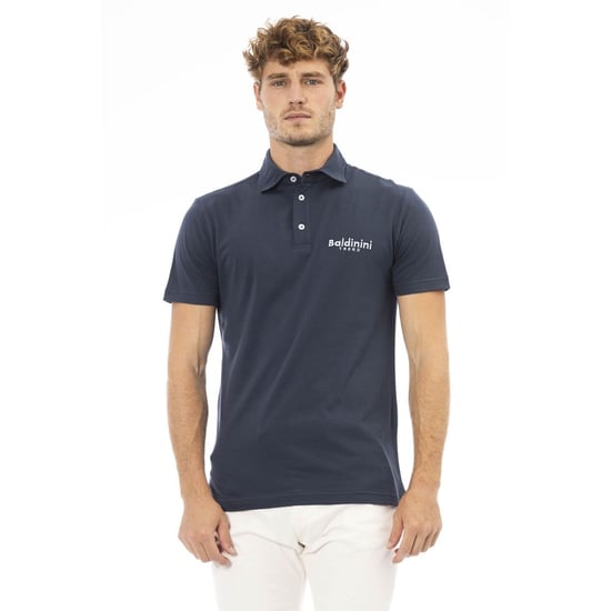 Baldinini Trend Blau Baumwolle Herren Poloshirt - Image 1