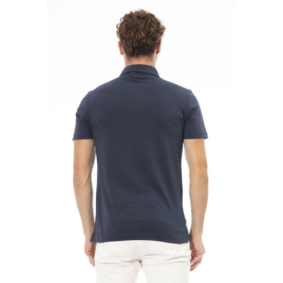 Baldinini Trend Blau Baumwolle Herren Poloshirt - Image 3