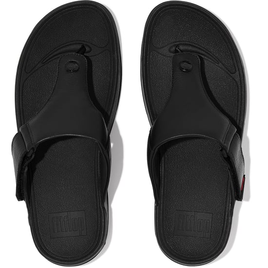 Fitflop Trakk II Leder Herren Sandalen komplett schwarz - Image 3