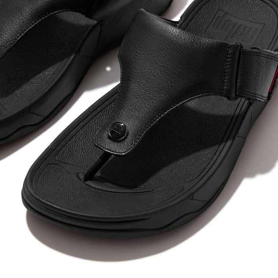 Fitflop Trakk II Leder Herren Sandalen komplett schwarz - Image 4
