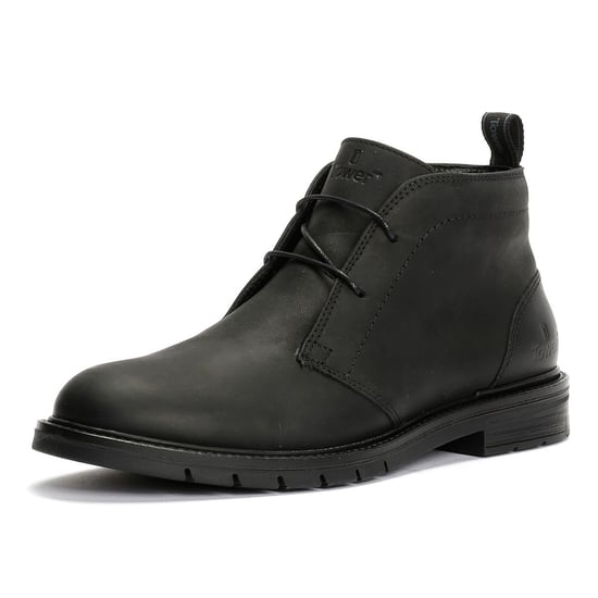 Tower London Armour Chukka Schnür-Lederstiefel für Herren in Schwarz - Image 3