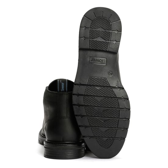 Tower London Armour Chukka Schnür-Lederstiefel für Herren in Schwarz - Image 4