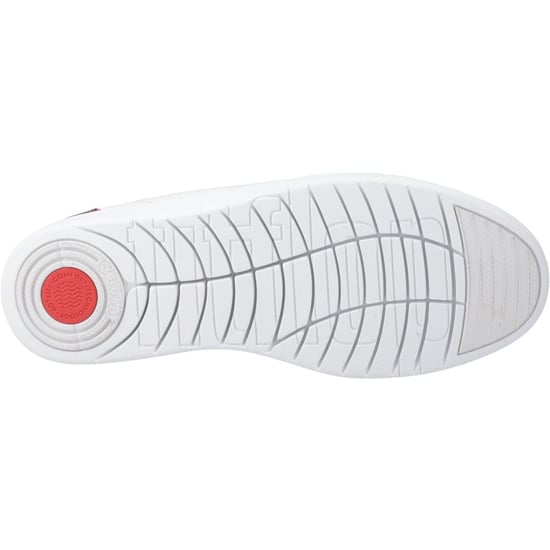 Fitflop Rally Schlangenleder-Backtab Leder Damen Urban Weiß/Wilde Himbeere Trainer - Image 3