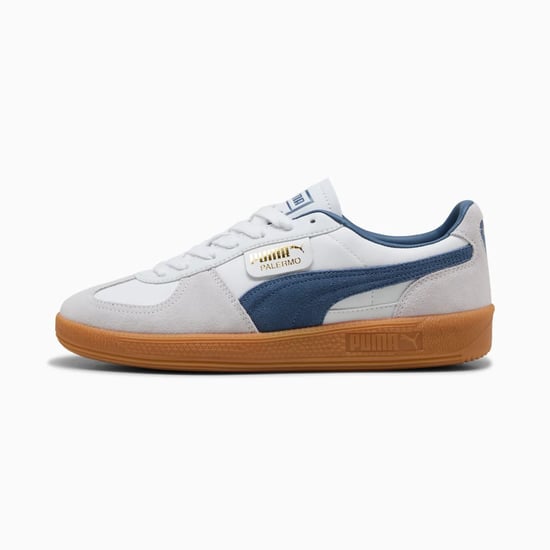 Puma Palermo Leder Herren Sneakers Weiß/Blau - Image 2