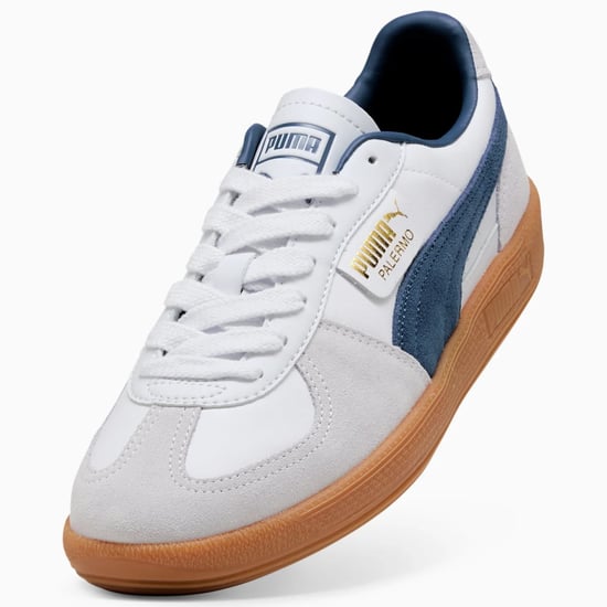 Puma Palermo Leder Herren Sneakers Weiß/Blau - Image 3