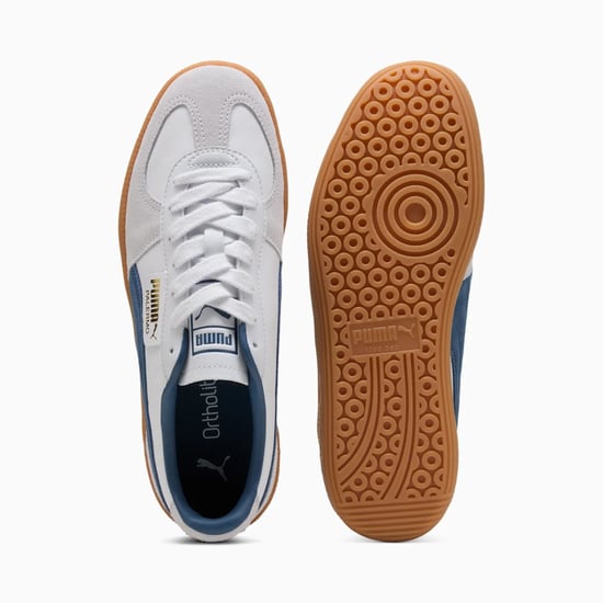 Puma Palermo Leder Herren Sneakers Weiß/Blau - Image 5
