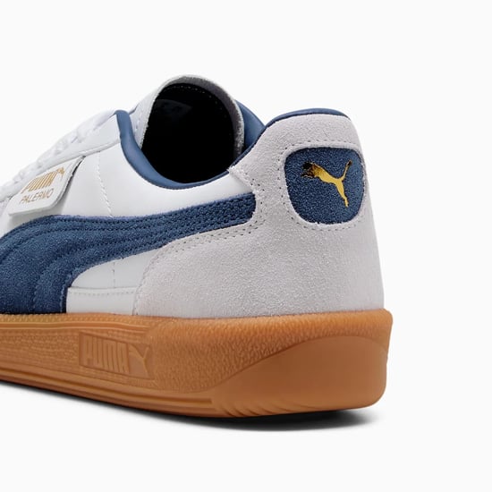Puma Palermo Leder Herren Sneakers Weiß/Blau - Image 6