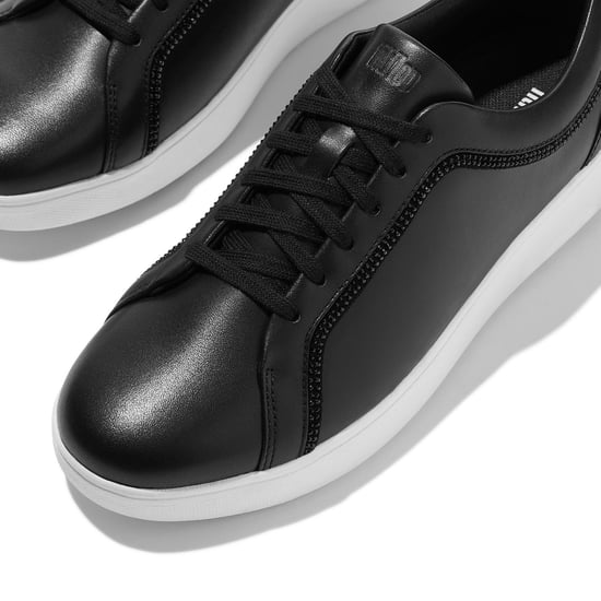Fitflop Rally Leder Damen Schwarz Sneakers - Image 4