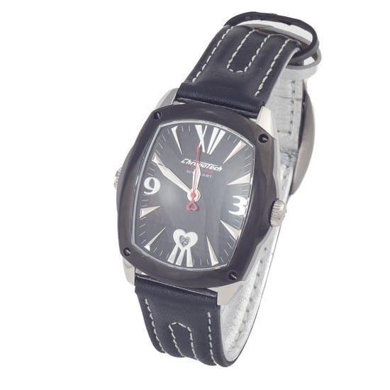 Chronotech Schwarze Lederuhr - Image 2