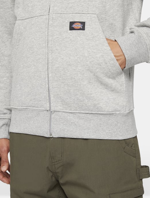Dickies Sweatshirt MWG FUL ZIP FLC HOD REG GREY - Image 5