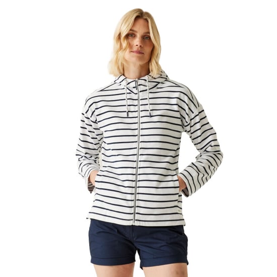 Regatta - "Bayletta II" Hoodie mit durchgehendem Reißverschluss für Damen (Weiß/Marineblau) - Image 4