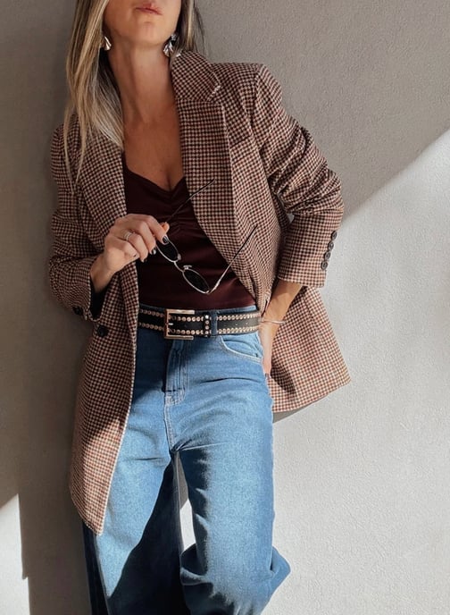 Hahnentritt-Muster Blazer - Image 3