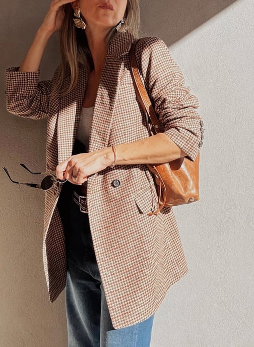 Hahnentritt-Muster Blazer - Image 4
