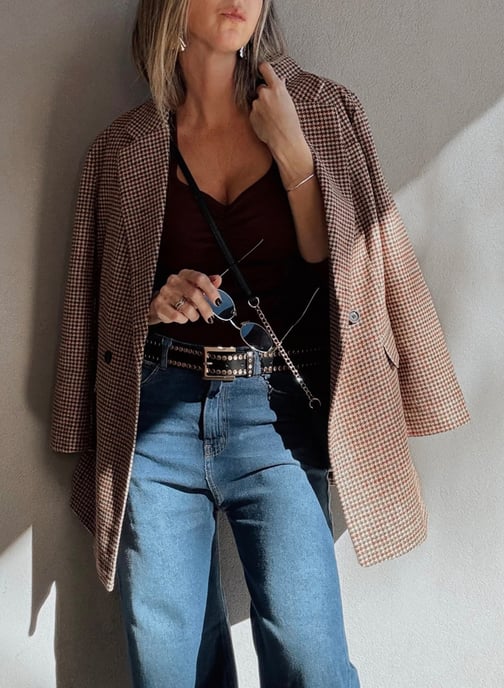 Hahnentritt-Muster Blazer - Image 5
