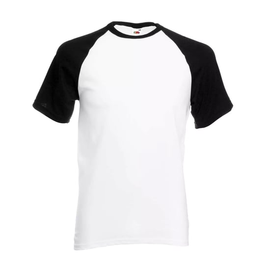 Fruit of the Loom - T-Shirt für Herren - Baseball kurzärmlig (Weiß/Schwarz) - Image 1
