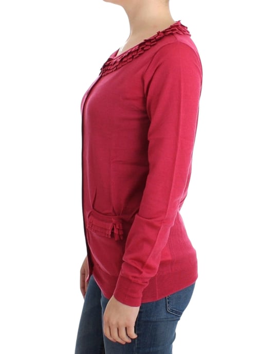 Rüschensaum-Cardiganpullover - Image 3