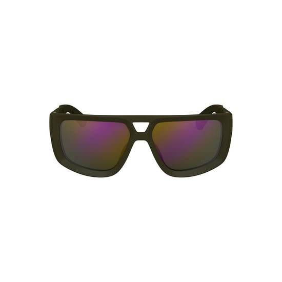 Sonnenbrille Olive mit Spiegellinsen - Image 1