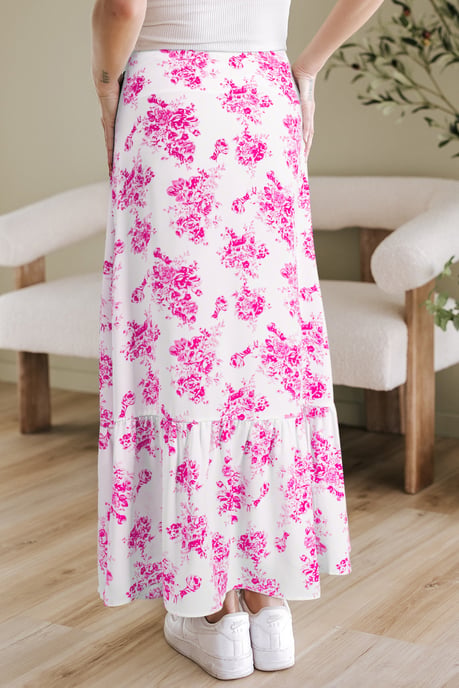 Blumen-Rüschenshirt Midi-Rock - Image 2