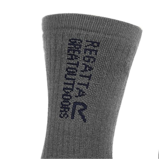 Regatta Unisex Erwachsene Wolle Wandern Boot Socken (Packung mit 2) (Briar Grey/Navy) - Image 3
