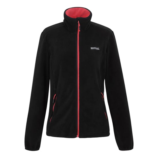 Regatta - "Floreo IV" Fleecejacke Durchgehender Reißverschluss für Damen (Schwarz/Pfirsichblüte) - Image 1