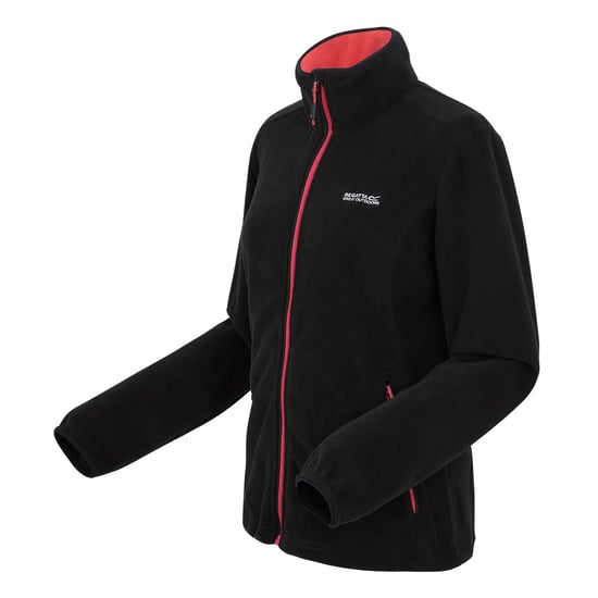 Regatta - "Floreo IV" Fleecejacke Durchgehender Reißverschluss für Damen (Schwarz/Pfirsichblüte) - Image 3