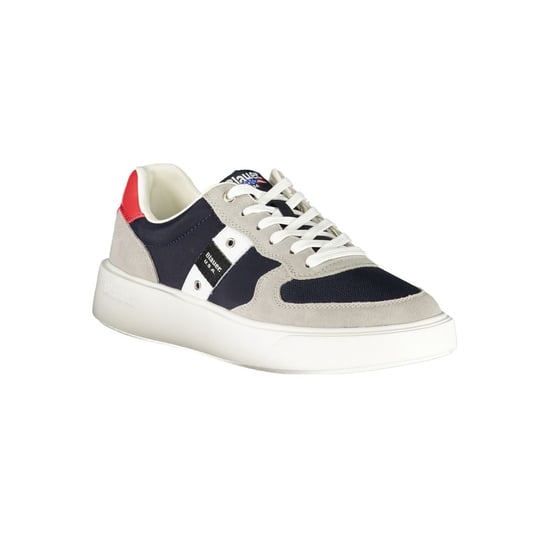Blauer Blaue Leder Herren Sneaker - Image 2