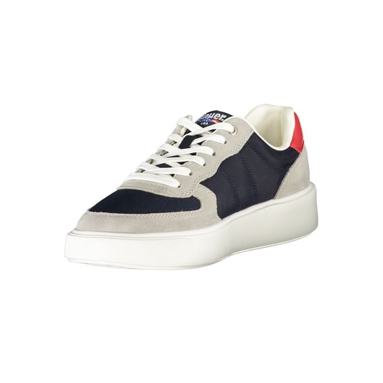 Blauer Blaue Leder Herren Sneaker - Image 3