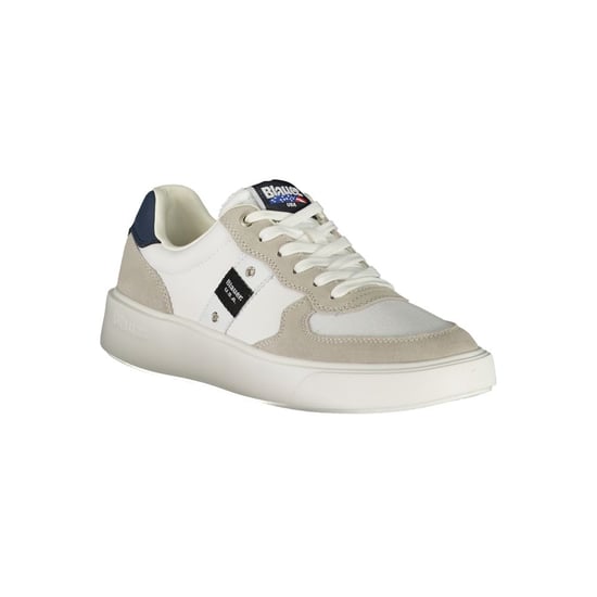 Blauer Weiße Leder Herren Sneaker - Image 2