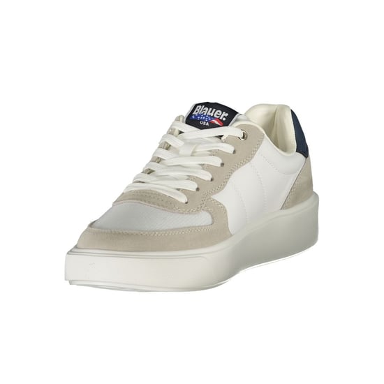 Blauer Weiße Leder Herren Sneaker - Image 3