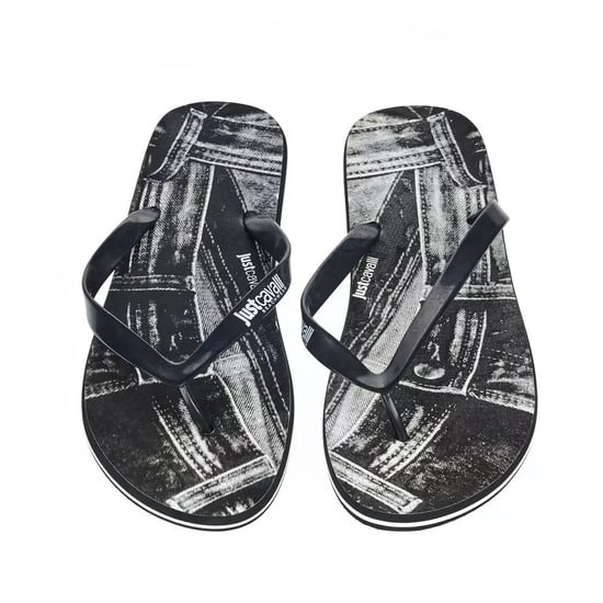 Denim-Print Flip-Flops Ju22576 - Image 2