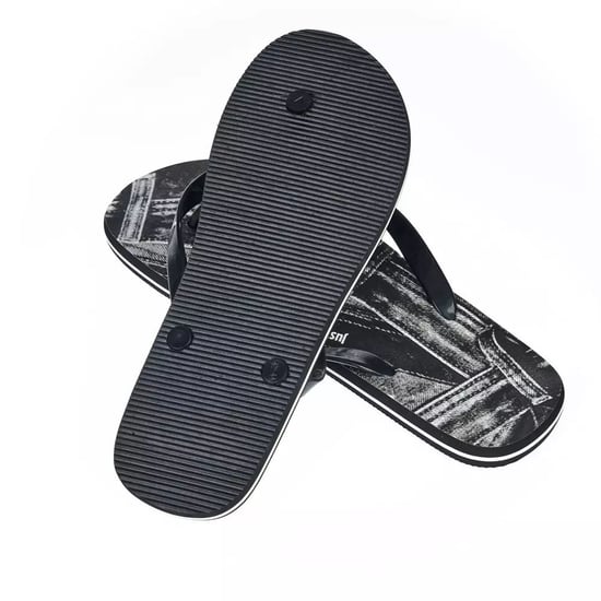 Denim-Print Flip-Flops Ju22576 - Image 5