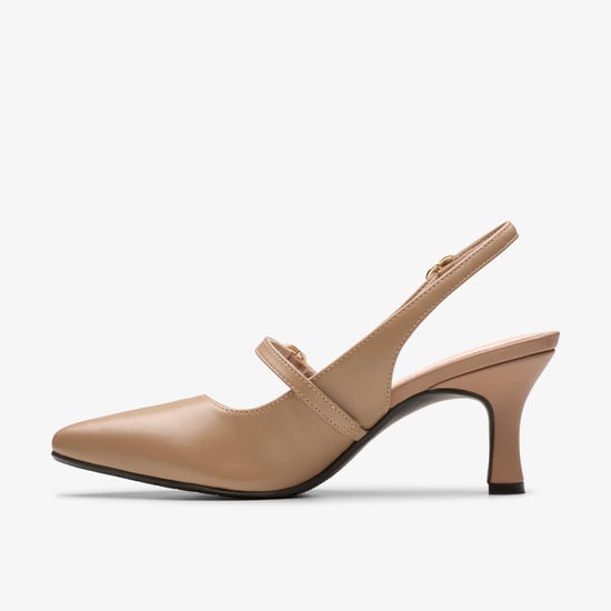 Kataleyna Ruby Warm Beige Leder Schuhe - Image 1