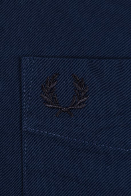 Fred Perry Twill Overshirt Tennis Blue - Image 3