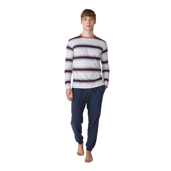 JJB12 Langärmeliger Schlafanzug aus Baumwolle für Männer - Image 1