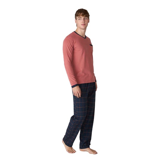 JJB18 Herren Schlafanzug mit langen Ärmeln aus Baumwolle - Image 1