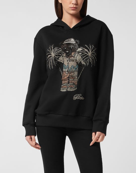 Philipp Plein Hoodie "Teddy Palms" - Schwarz - Image 4