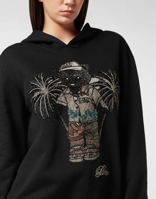 Philipp Plein Hoodie "Teddy Palms" - Schwarz - Image 5