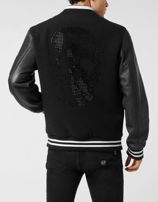 Philipp Plein Bomberjacke mit Skull-Motiv - Schwarz - Image 3