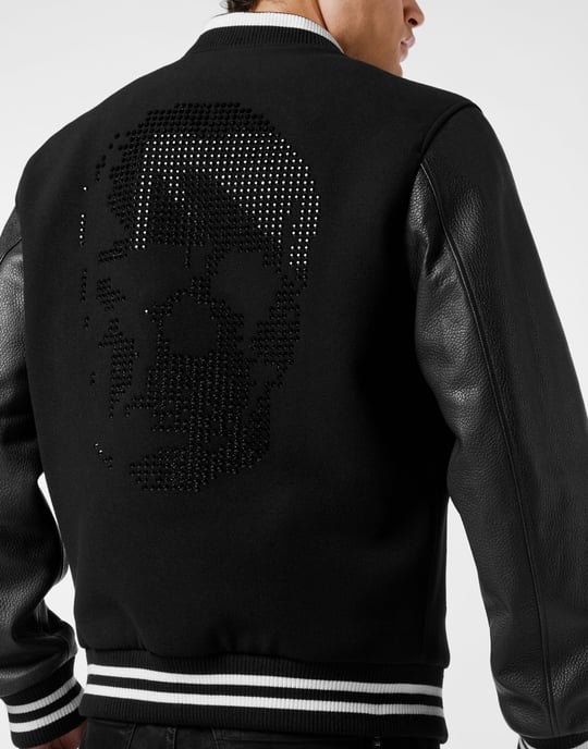 Philipp Plein Bomberjacke mit Skull-Motiv - Schwarz - Image 5