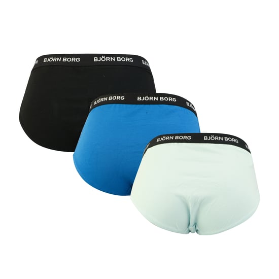 Bjorn Borg Herren Baumwoll-Stretch-Slips im 3er-Pack in Multi - Image 3