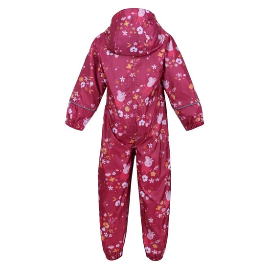 Regatta Childrens/Kids Pobble Peppa Pig Pfützenanzug (Berry Pink/Herbst) - Image 2