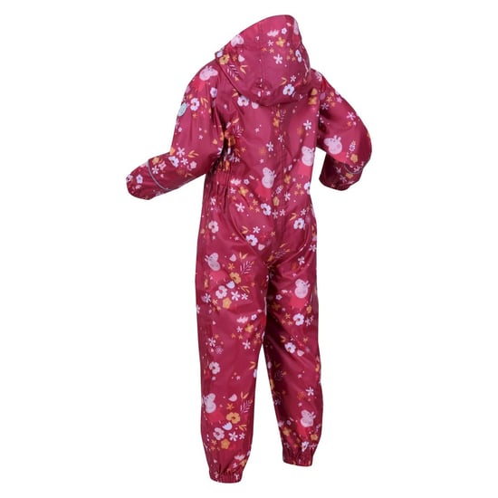 Regatta Childrens/Kids Pobble Peppa Pig Pfützenanzug (Berry Pink/Herbst) - Image 4