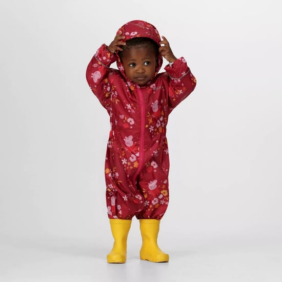 Regatta Childrens/Kids Pobble Peppa Pig Pfützenanzug (Berry Pink/Herbst) - Image 6