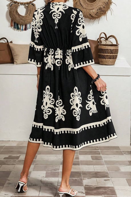 Blumendruck Stufen-Midi-Kleid - Image 2
