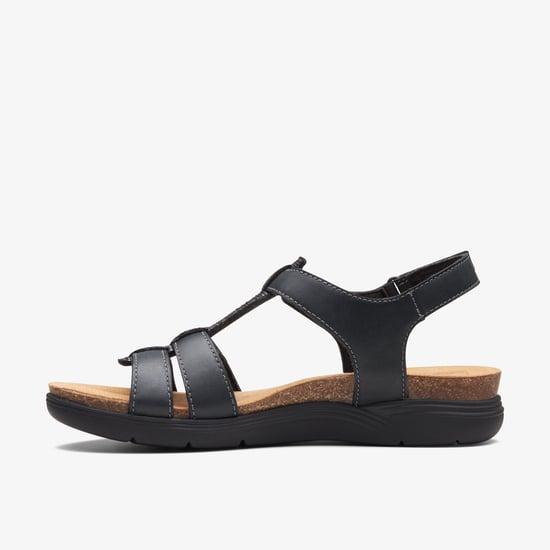 April Cove Schwarze Leder-Sandalen - Image 2