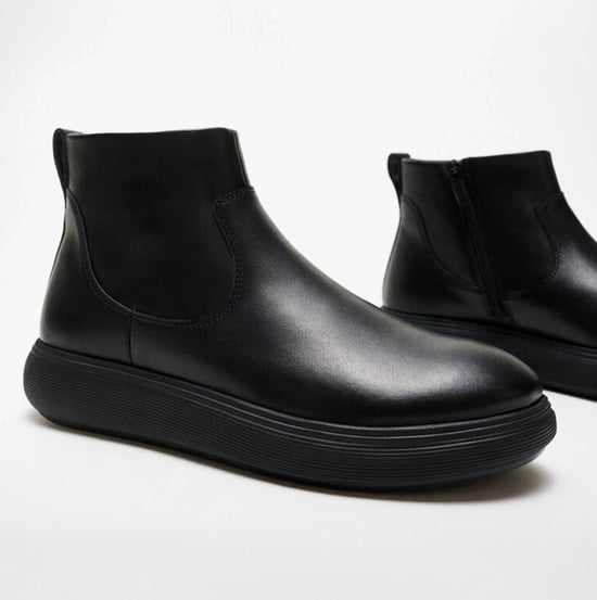 Fitflop Iq-Comff Leder Damen Stiefel All Black - Image 6
