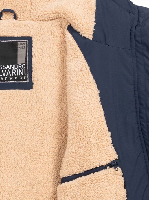 Alessandro Salvarini Herren Winterjacke AS-431 – Warm, Mit Teddyfellfutter & Kapuze - Image 5